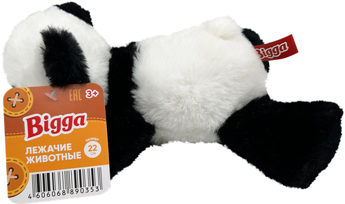 

Игрушка мягкая Bigga Лежачие животные 22 см 1 шт. дизайн в ассортименте