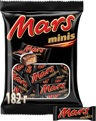 

Шоколадные конфеты Mars Minis с карамелью и нугой 182 г