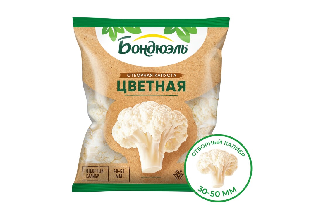 

Цветная капуста Бондюэль фермерская замороженная 400 г