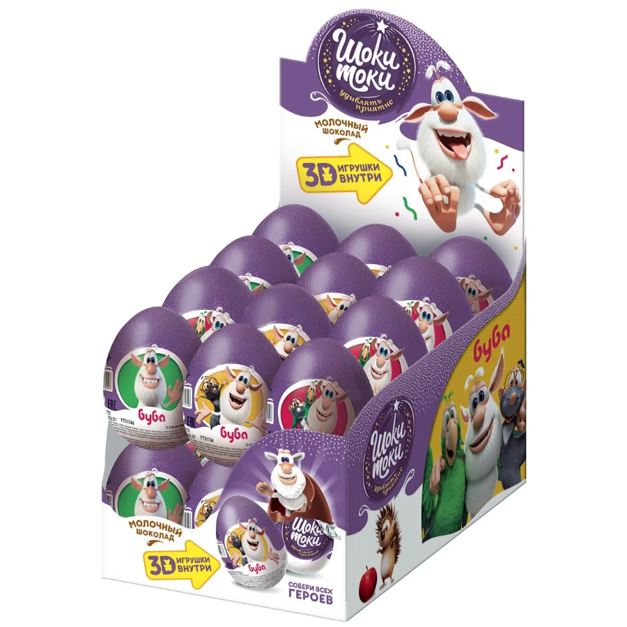 

Яйцо шоколадное Шоки-токи Буба игрушка в ассортименте 20 г