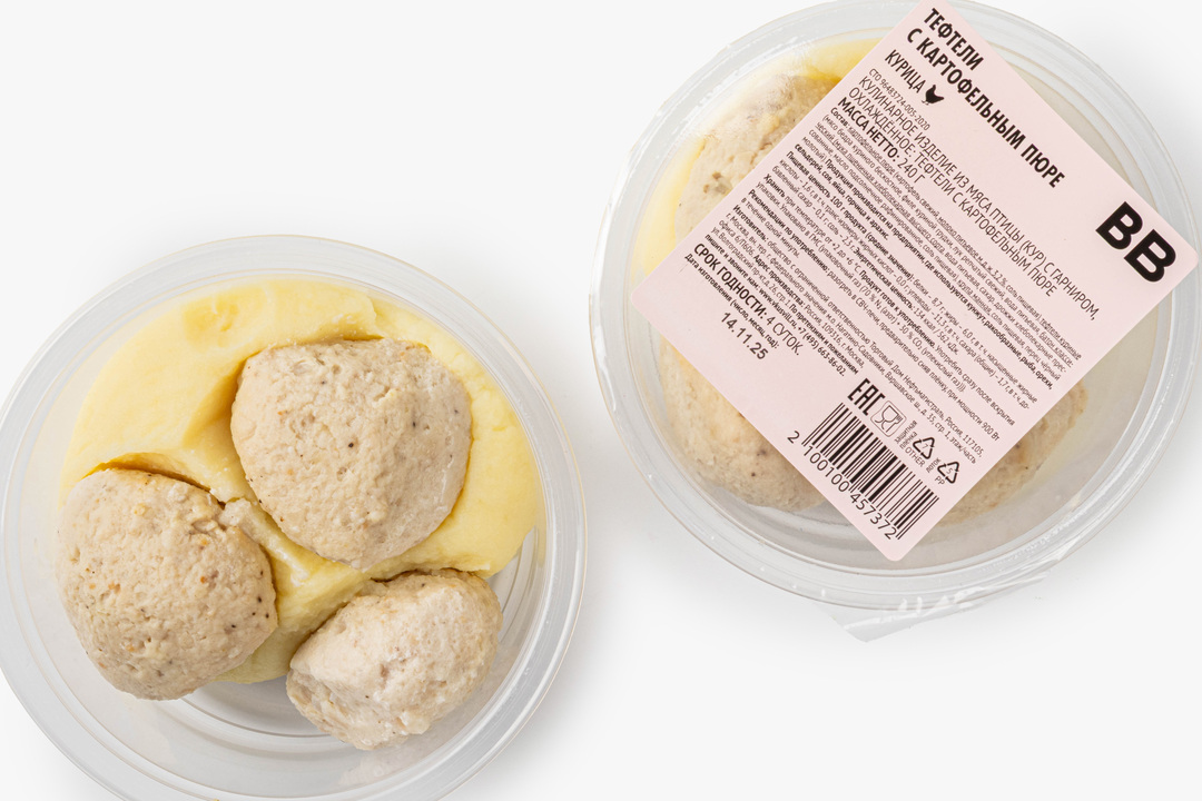 

Тефтели с картофельным пюре ВкусВилл 240 г