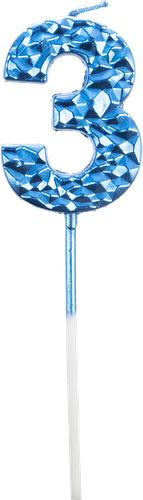 

Свеча праздничная для торта Феникс-Презент в форме цифры 3 5 см 1 шт. цвет в ассортименте