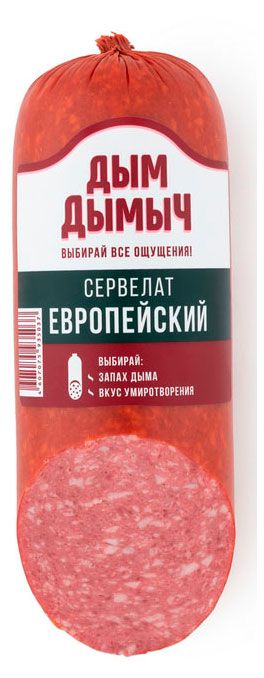 

Колбаса полукопченая Дым Дымыч сервелат европейский 350 г