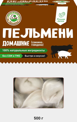 

Пельмени Домашняя еда от Кузьмича Домашние свинина говядина 500 г