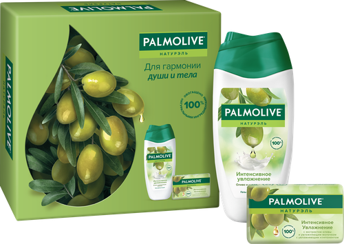 

Подарочный набор Palmolive Натурэль Интенсивное увлажнение с экстрактом оливы и увлажняющим молочком 340 г