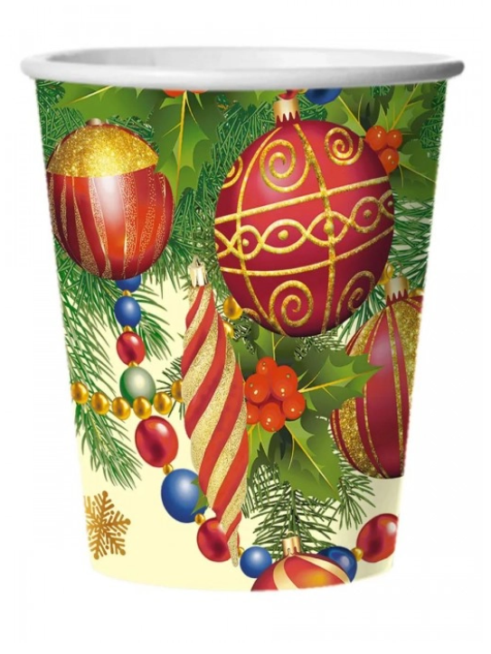 

Стаканы бумажные BGREEN Елочные украшения 250 мл Россия 10 шт.