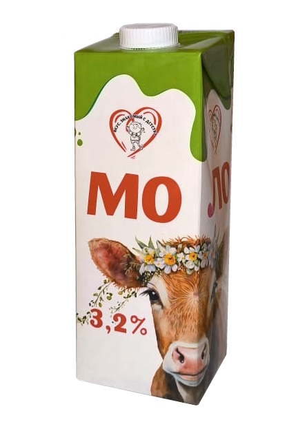 

Молоко стерилизованное Молочный Мир 3.2% 1 л дизайн упаковки в ассортименте