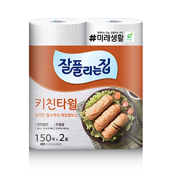 

Полотенце бумажное Mirae Well Life 2 рулона х 150 листов