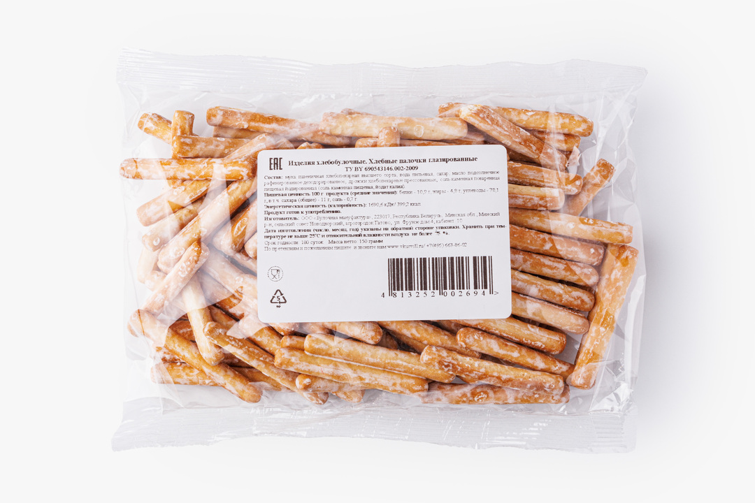 

Хлебные палочки ВкусВилл глазированные 150 г