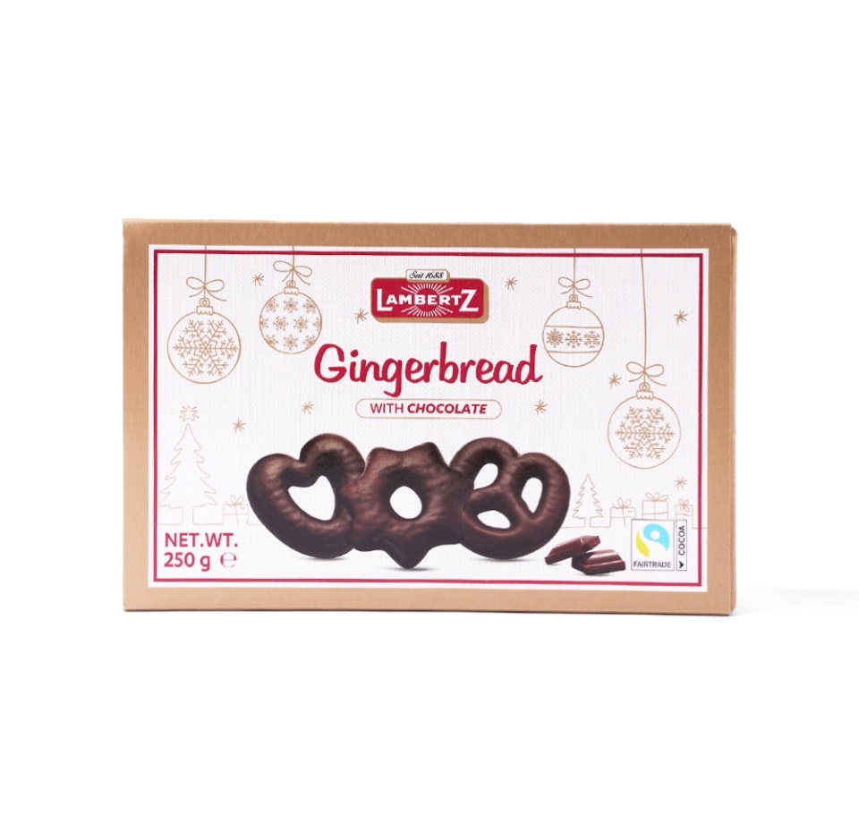 

Пряники Lambertz Gingerbread Имбирные фигурные в шоколаде 250г
