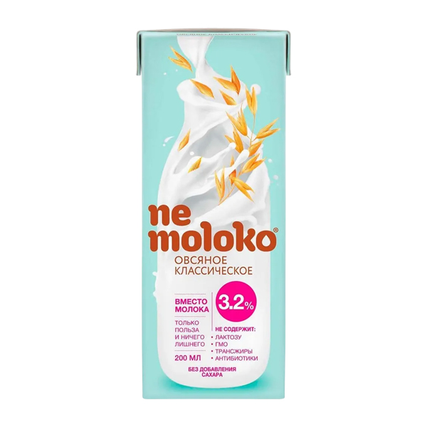 

Напиток овсяный Nemoloko классический 3.2% 200 мл