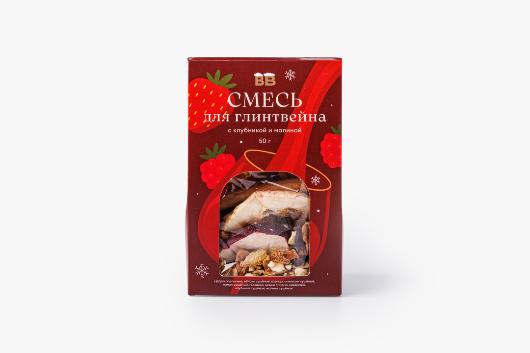 

Смесь для глинтвейна ВкусВилл с клубникой и малиной 50 г