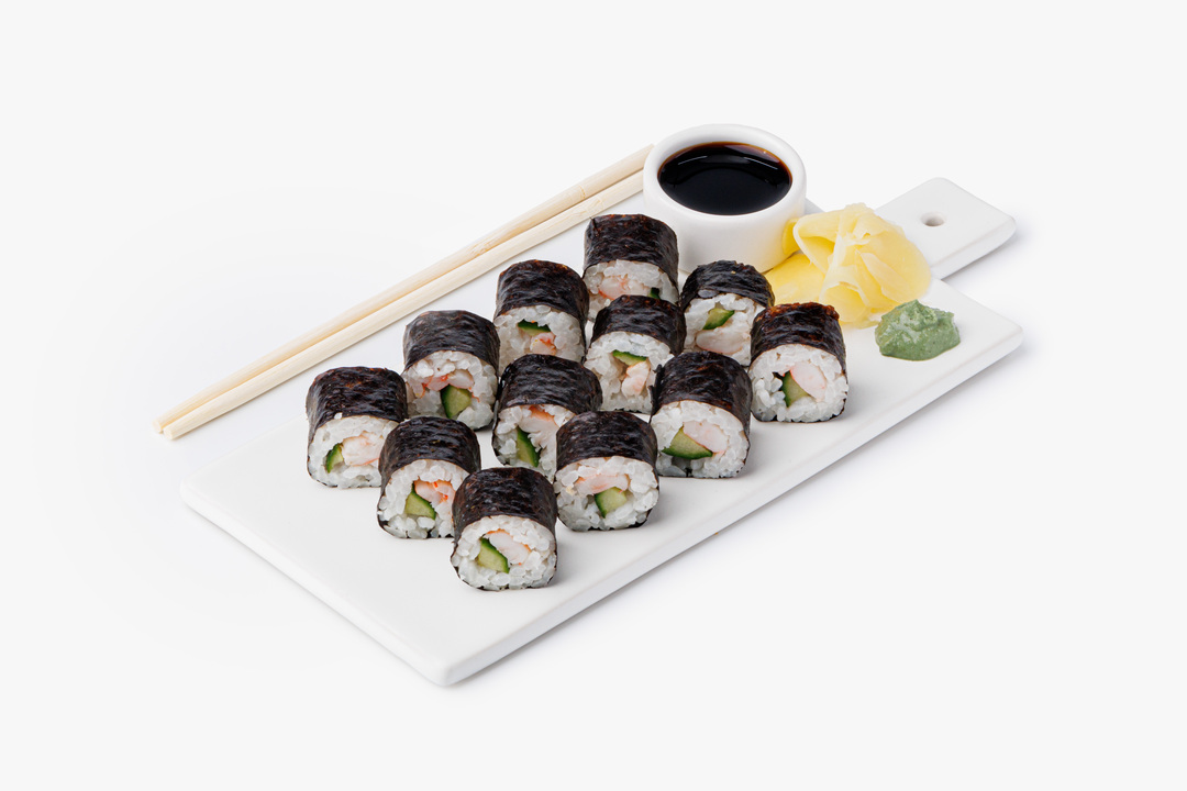 

Ролл Вкусвилл с креветкой и огурцом 200 г