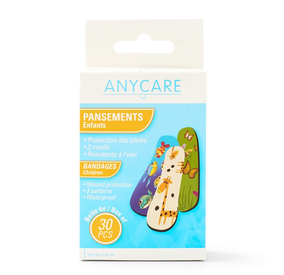 

Пластырь для кожи ANYCARE детский 30шт