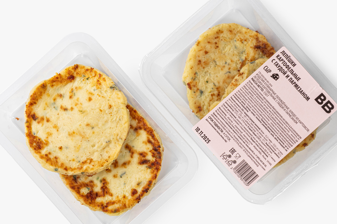 

Лепешки картофельные с гаудой и пармезаном 150 г