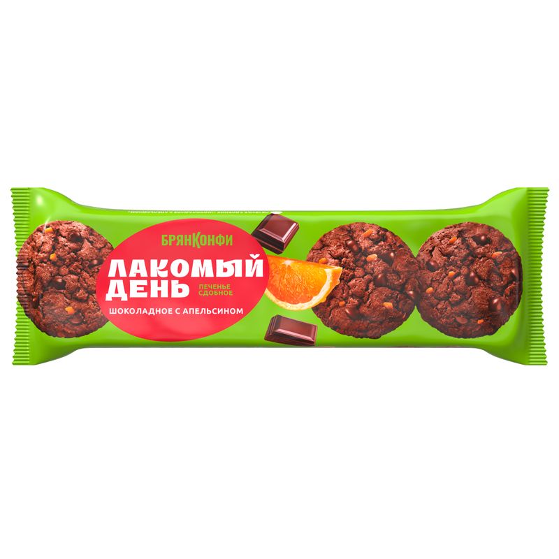 

Печенье сдобное Брянконфи Мировые десерты шоколадное с апельсином, 170 г