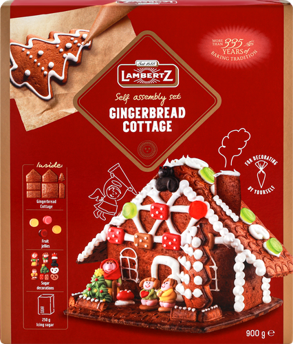 

Набор Lambertz Gingerbread Cottage Пряничный домик 900 г дизайн упаковки в ассортименте