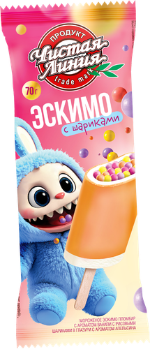 

Мороженое пломбир Чистая Линия с рисовыми шариками в апельсиновой глазури 70 г