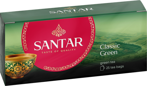 

Чай зеленый Santar Classic Green 25 пакетиков 70 г