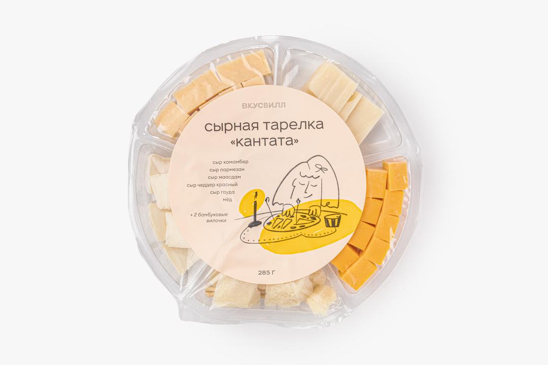 

Сырная тарелка ВкусВилл Кантата 285 г