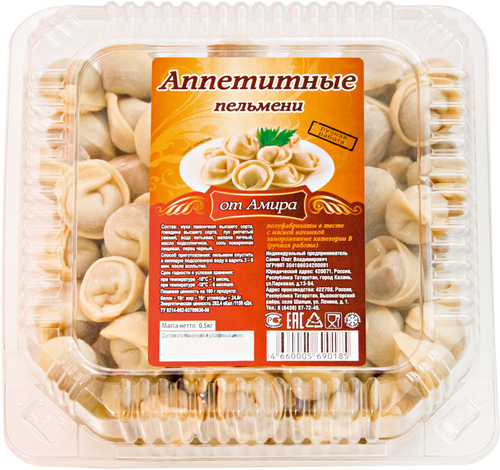 

Пельмени ОТ АМИРА Аппетитные, категория В, 500г