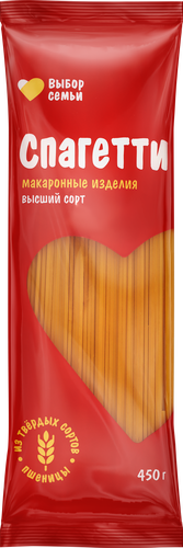

Макароны Выбор семьи спагетти 450 г