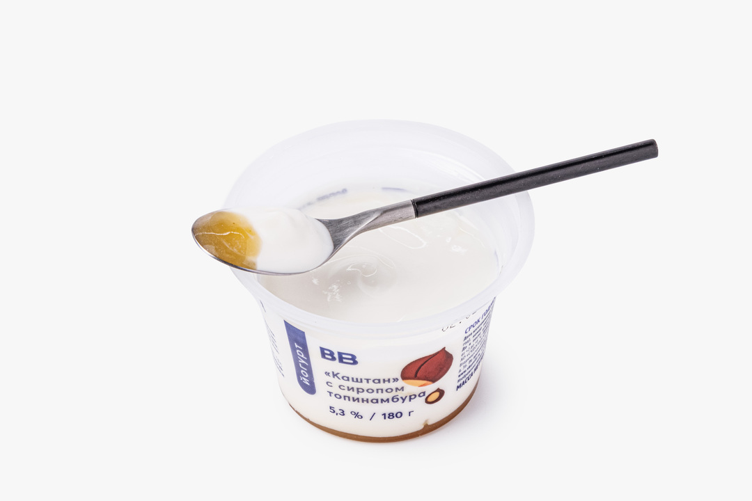 

Йогурт ВкусВилл Каштан с сиропом топинамбура 5.3% 180 г