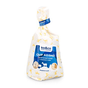 

Сыр мягкий Ko&Co Пепельный конус из козьего молока с плесенью 45% вес