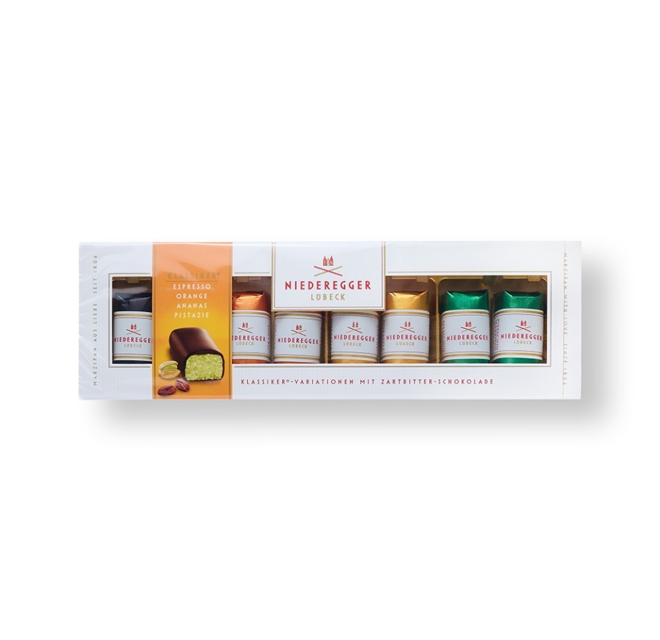 

Набор марципановых конфет Niederegger в горьком шоколаде Классические вариации 100 г