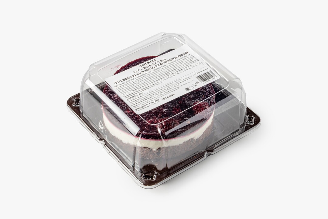 

Торт замороженный ВкусВилл Лесные ягоды со сливочно-сырным муссом 500 г