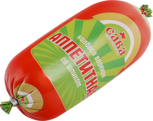 

Колбаса Сава Аппетитная вареная со шпиком 400 г