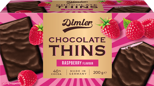 

Шоколад темный Dimler Chocolate Thins Малина 200 г