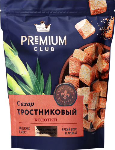 

Сахар тростниковый Premium Club нерафинированный колотый 380 г