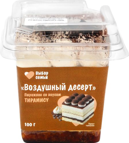 

Пирожное Выбор семьи Воздушный десерт тирамису 100 г