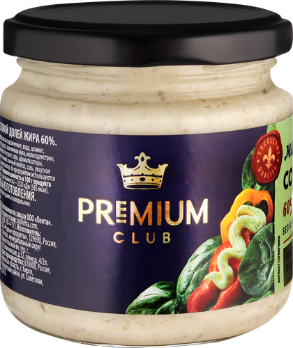 

Майонез Premium Club со шпинатом 60% 180 г