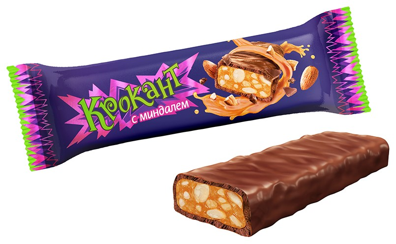 

Батончик шоколадный Крокант с арахисом и миндалем 28 г