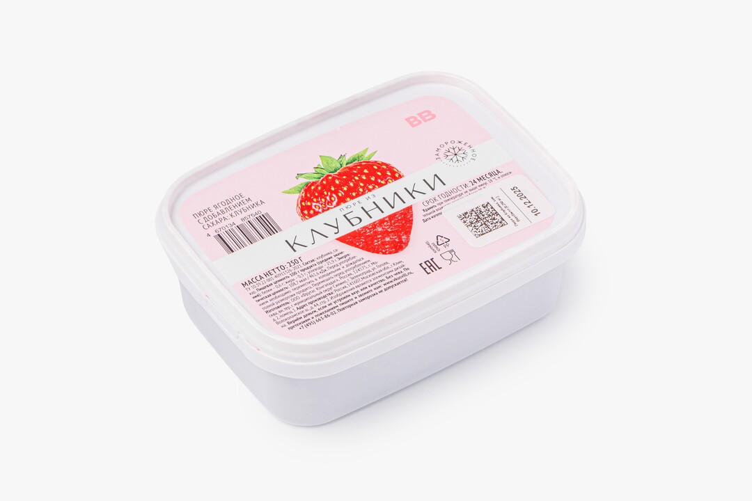 

Пюре из клубники, зам.(Продукт замороженный) 250 г
