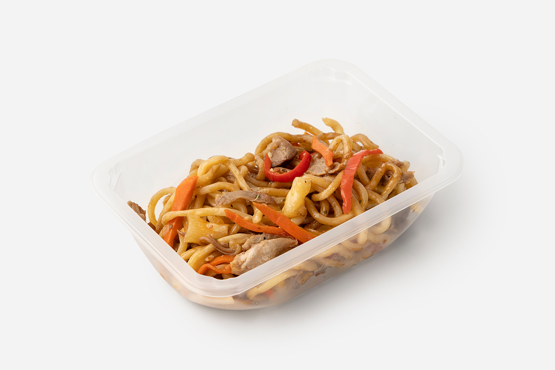 

Вок ВкусВилл с уткой овощами и ананасом 250 г