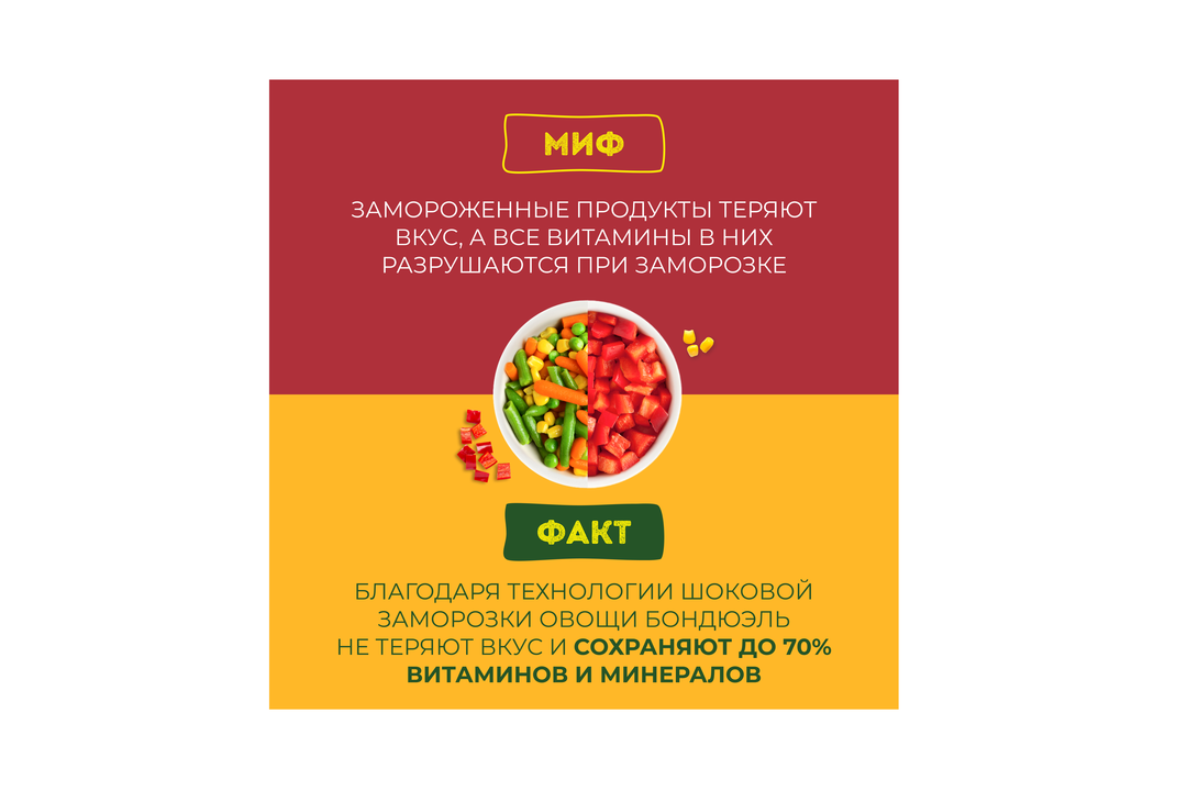 

Овощи Бондюэль Мунг по-китайски смесь замороженная 400 г