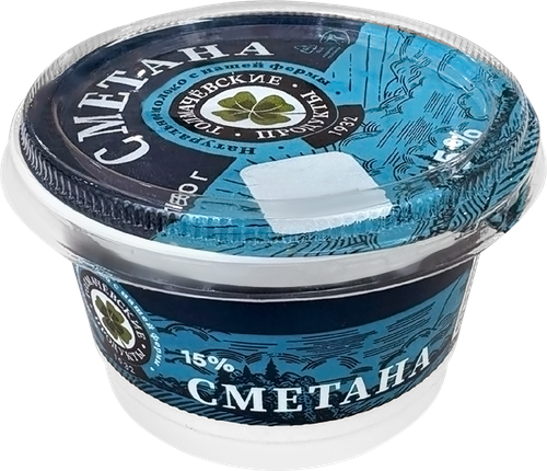 

Сметана Толмачёвские продукты 15% БЗМЖ 180 г