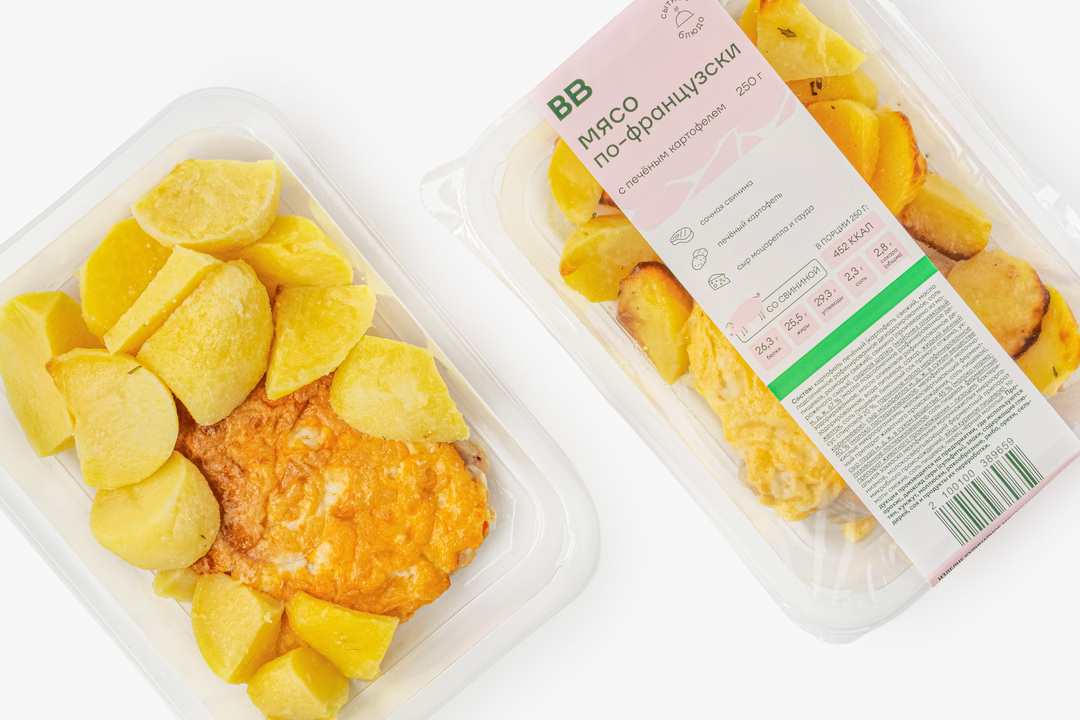 

Мясо по-французски ВкусВилл с печеным картофелем 250 г