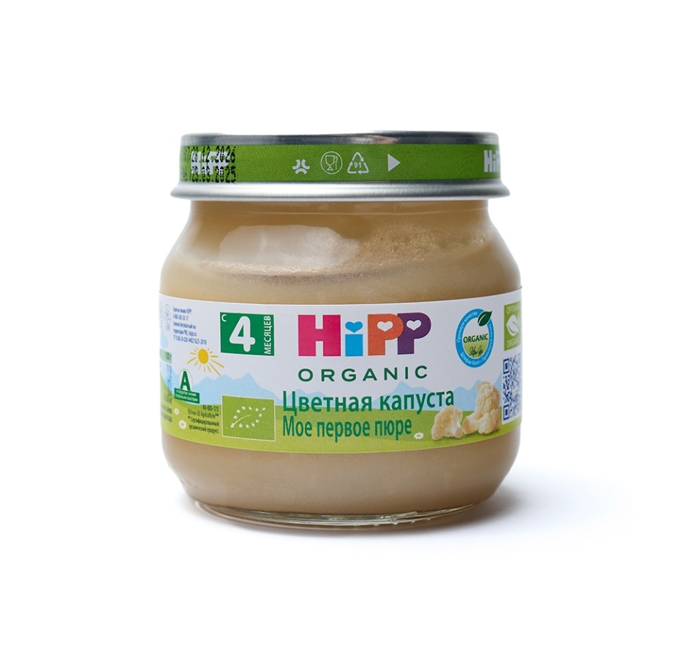 

Пюре HiPP Organic цветная капуста с 4 месяцев 80 г