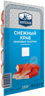 Крабовые палочки Мореслав Снежный краб 150 г