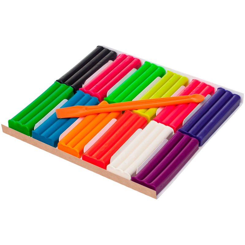 

Пластилин восковой Hatber Морская семейка флюоресцентный 12 цветов