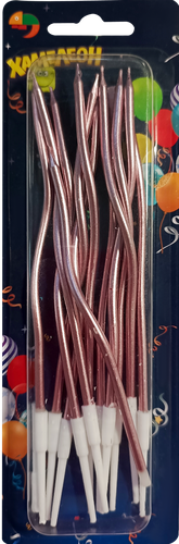 

Свечи для торта Хамелеон с подставками 12 шт. цвет в ассортименте