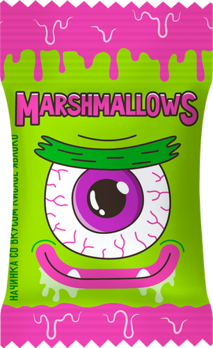 

Зефир жевательный с начинкой со вкусом кислое яблоко 1 шт. 5 г дизайн упаковки в ассортименте