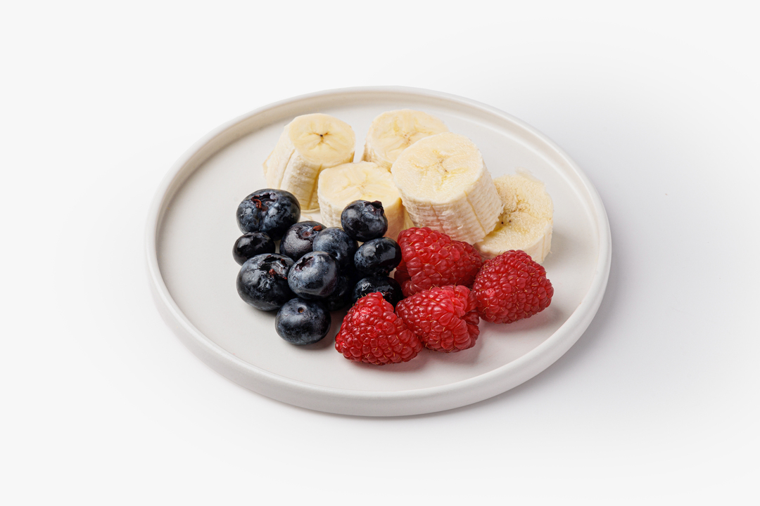 

Фруктовый микс Фруткорт банан голубика малина 160 г