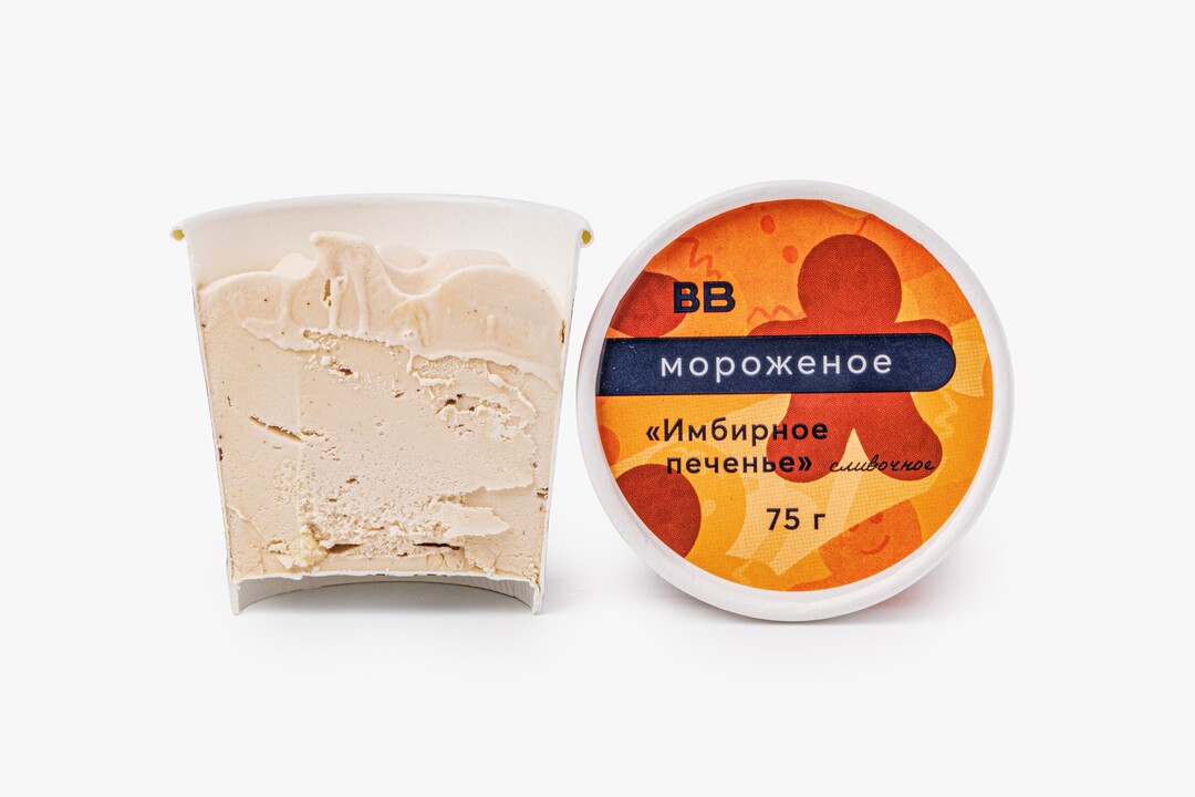 

Мороженое ВкусВилл Имбирное печенье сливочное 75 г