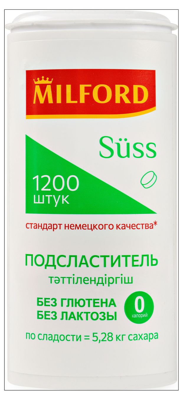 

Подсластитель Milford на основе цикламата натрия и сахарина натрия 1200 шт. 72 г