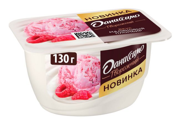 

Продукт творожный Даниссимо малиновый пломбир 5.6% 130 г